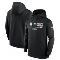 Men's Minnesota Vikings 2022 Black Crucial Catch Therma Performance Pullover Hoodie