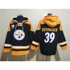 Men's Pittsburgh Steelers #39 Minkah Fitzpatrick Black Ageless Must-Have Lace-Up Pullover Hoodie