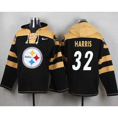 Steelers #32 Franco Harris Black Player Pullover NFL Hoodie