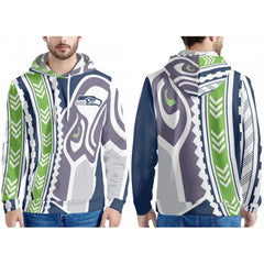 Men's Seattle Seahawks Green/Navy Pullover Hoodie