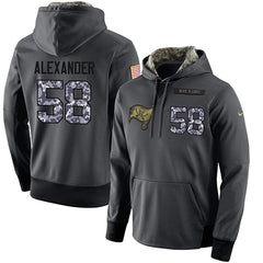 NFL Men's Tampa Bay Buccaneers #58 Kwon Alexander Stitched Black Anthracite Salute to Service Player Performance Hoodie