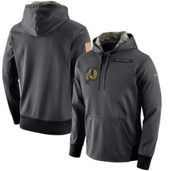 Men's Washington Redskins Anthracite Salute to Service Player Performance Hoodie