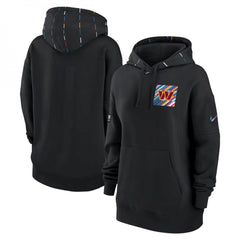 Women's Washington Commanders Black 2023 Crucial Catch Club Pullover Hoodie(Run Small)