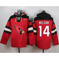 Cardinals #14 J.J. Nelson Red Player Pullover NFL Hoodie