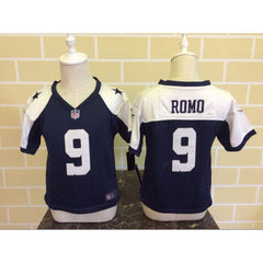 Toddler Dallas Cowboys #9 Tony Romo Blue Thanksgiving Stitched NFL Jersey