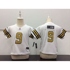 Toddler New Orleans Saints #9 Drew Brees White Stitched NFL Jersey