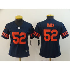 Women's Chicago Bears #52 Khalil Mack Navy Vapor Untouchable Limited Stitched NFL Jersey