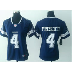 Women's Dallas Cowboys #4 Dak Prescott Navy Blue Untouchable Limited Stitched NFL Jersey