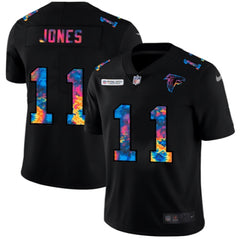 Men's Atlanta Falcons #11 Julio Jones 2020 Black Crucial Catch Limited Stitched Jersey