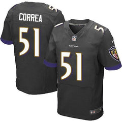 Ravens #51 Kamalei Correa Black Alternate Men's Stitched NFL New Elite Jersey