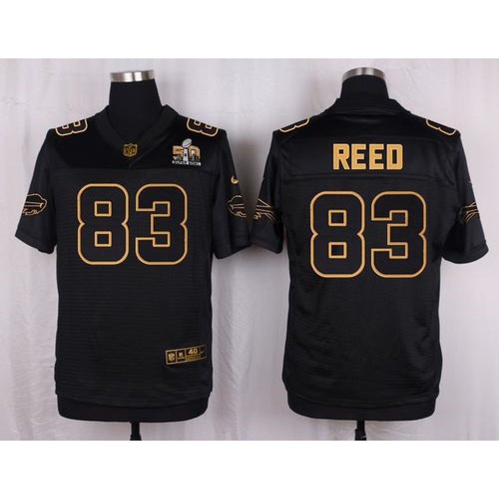 Bills #83 Andre Reed Black Men's Stitched NFL Elite Pro Line Gold Collection Jersey
