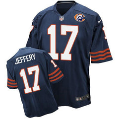 Bears #17 Alshon Jeffery Navy Blue Throwback Men's Stitched NFL Elite Jersey