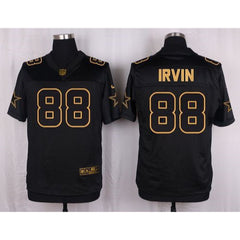 Cowboys #88 Michael Irvin Black Men's Stitched NFL Elite Pro Line Gold Collection Jersey