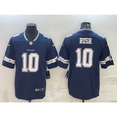 Men's Dallas Cowboys #10 Cooper Rush Navy Stitched Football Jersey