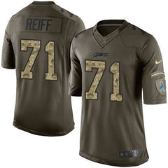 Lions #71 Riley Reiff Green Men's Stitched NFL Limited Salute To Service Jersey