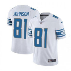 Men's Detroit Lions #81 Calvin Johnson White Vapor Untouchable Limited Stitched Jersey