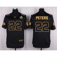 Chiefs #22 Marcus Peters Black Men's Stitched NFL Elite Pro Line Gold Collection Jersey