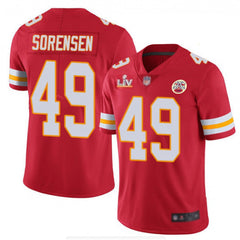 Men's Kansas City Chiefs #49 Daniel Sorensen Red 2021 Super Bowl LV Stitched NFL Jersey