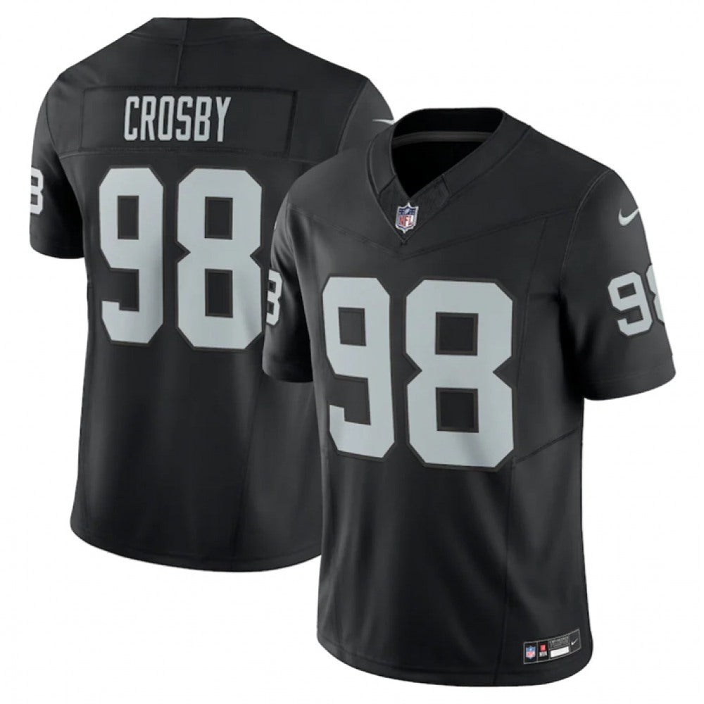 Men's Las Vegas Raiders #98 Maxx Crosby Black 2023 F.U.S.E Vapor Untouchable Stitched Football Jersey