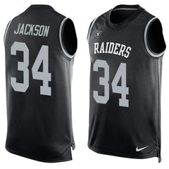 Raiders #34 Bo Jackson Black Team Color Men's Stitched NFL Limited Tank Top Jersey