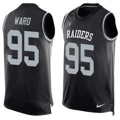 Raiders #95 Jihad Ward Black Team Color Men's Stitched NFL Limited Tank Top Jersey