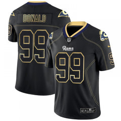 Men's Los Angeles Rams #99 Aaron Donald Black 2018 Lights Out Color Rush Limited Stitched NFL Jersey