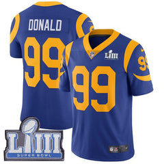 Men's Los Angeles Rams #99 Aaron Donald Royal Blue Super Bowl LIII Vapor Untouchable Limited Stitched NFL Jersey