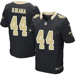 Saints #44 Hau'oli Kikaha Black Team Color Men's Stitched NFL Elite Jersey