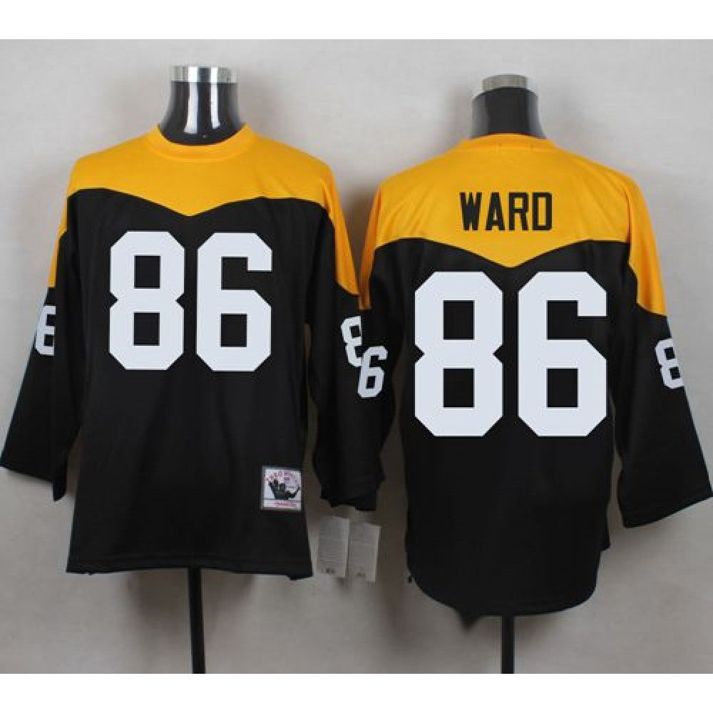 Mitchell And Ness 1967 Steelers #86 Hines Ward Black/Yelllow Throwback Men's Stitched NFL Jersey