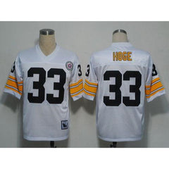 Mitchell and Ness Steelers #33 Merril Hoge White Stitched NFL Jersey