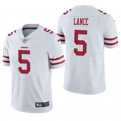 Men's San Francisco 49ers #5 Trey Lance White Vapor Untouchable Limited Stitched Jersey