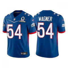 Men's Seattle Seahawks #54 Bobby Wagner 2022 Royal NFC Pro Bowl Stitched Jersey