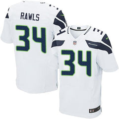 Seahawks #34 Thomas Rawls White Men's Stitched NFL Elite Jersey