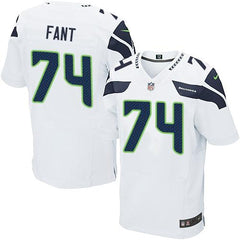 Seahawks #74 George Fant White Men's Stitched NFL Elite Jersey