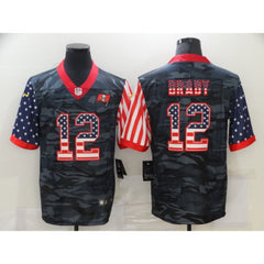 Men's Tampa Bay Buccaneers #12 Tom Brady 2020 Camo USA Flag Limited Stitched Jersey