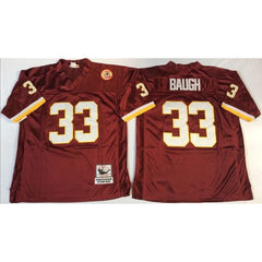 Mitchell And Ness Redskins #33 Sammy Baugh Red Throwback Stitched NFL Jersey