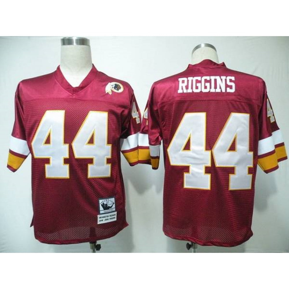 Mitchell and Ness Redskins #44 John Riggins Red Stitched Throwback NFL Jersey