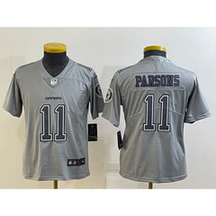 Youth Dallas Cowboys #11 Micah Parsons Grey Atmosphere Fashion Stitched Jersey