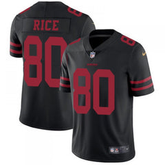 Youth NFL San Francisco 49ers #80 Jerry Rice Black Vapor Untouchable Limited Stitched Jersey