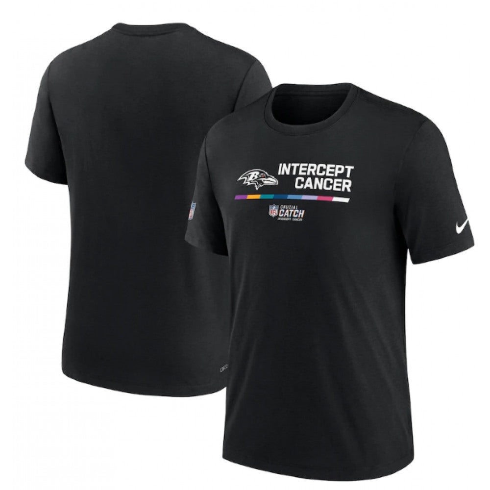 Men's Baltimore Ravens 2022 Black Crucial Catch Performance T-Shirt