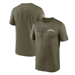 Men's Los Angeles Chargers Olive 2022 Salute to Service Legend Team T-Shirt
