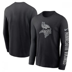 Men's Minnesota Vikings Black Long Sleeve T-Shirt
