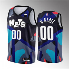 Men's Brooklyn Nets #00 Royce O'Neale Black 2023/24 City Edition Stitched Basketball Jersey