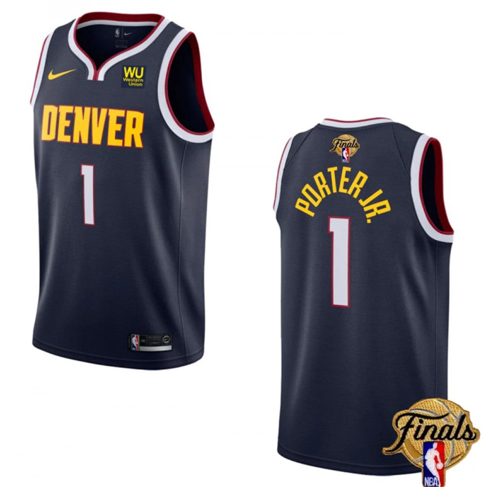 Men's Denver Nuggets #1 Michael Porter Jr. Navy 2023 Finals Icon Edition Stitched Basketball Jersey