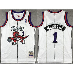 Youth Toronto Raptors #1 Tracy Mcgrady White Stitched Basketball Jersey