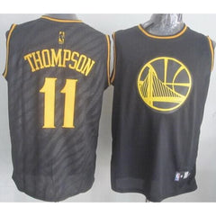 Warriors #11 Klay Thompson Black Precious Metals Fashion Stitched NBA Jersey