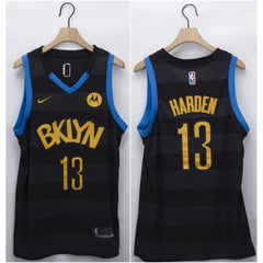 Men's Brooklyn Nets #13 James Harden Black Fashion Edition Stitched NBA Jersey