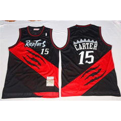 Mitchell And Ness Raptors #15 Vince Carter Black/Red Throwback Stitched NBA Jersey