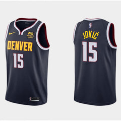 Men's Denver Nuggets #15 Nikola Jokic Navy Icon Edition Stitched Jersey