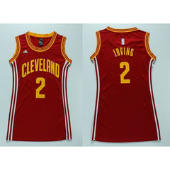 Cavaliers #2 Kyrie Irving Red Women's Dress Stitched NBA Jersey